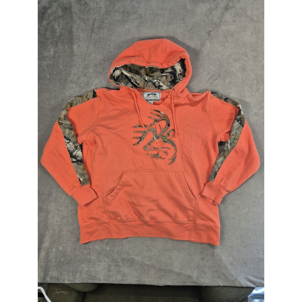 Legendary Whitetails Camo Hoodie Men's Sz XL Orange Deer Sweatshirt Hunting